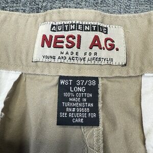 Vintage Nesi Ag Pants Mens W 37/38 Long (36x31) Khaki Skater Y2K Street Pleated